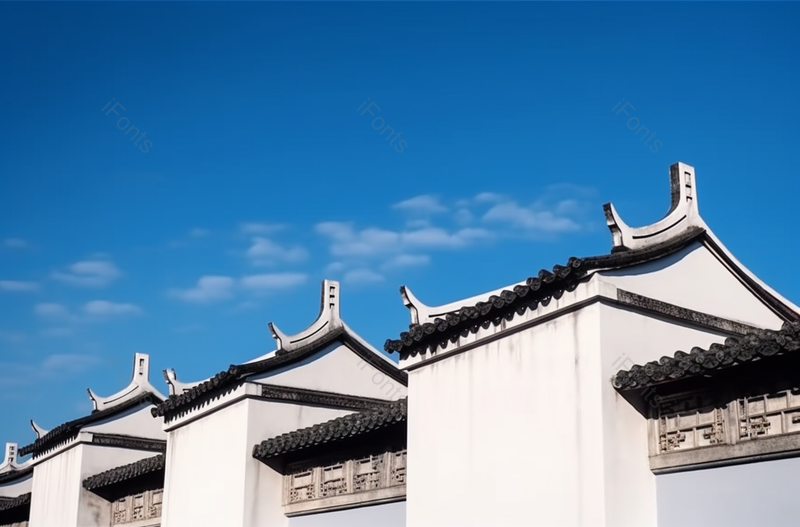 白墙黑瓦马头墙建筑结构古老的中国文化遗产,高清,摄影图,摄影图片,图片大全,摄影图免费下载